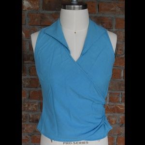 Karen Martini Sleeveless Wrap Top